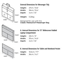 OverBoard Messenger Bag Organiser Innentasche 15"