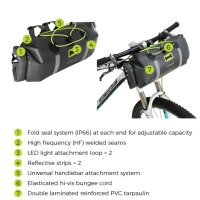 OverBoard wasserdichte Fahrrad Lenkertasche 10 Lit