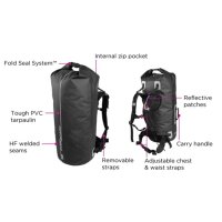 OverBoard wasserdichter Packsack 60 Lit Schwarz