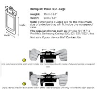 Overboard waterproof Phone case LARGE Black