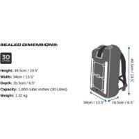 OverBoard wasserdichter Rucksack Pro 30 Lit Rot
