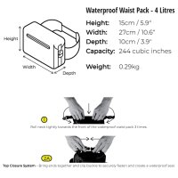 OverBoard wasserdichte Hüfttasche LIGHT 4 L Schwar
